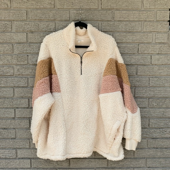 4x sherpa pullover